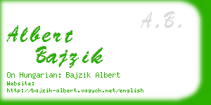 albert bajzik business card